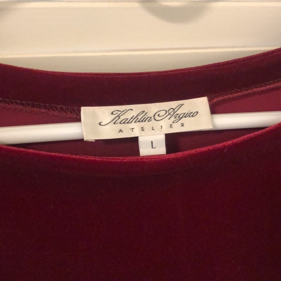 Kathlin Argiro Atelier Red Velvet Top - Picture 2 of 2